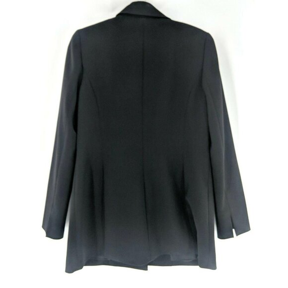 W By Worth Blazer Womens 8 Black Single Button Career Minimalist Capsule Neutral - Picture 2 of 7